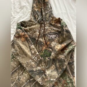 Alpha Phi Hangloose Hut camo hoodie